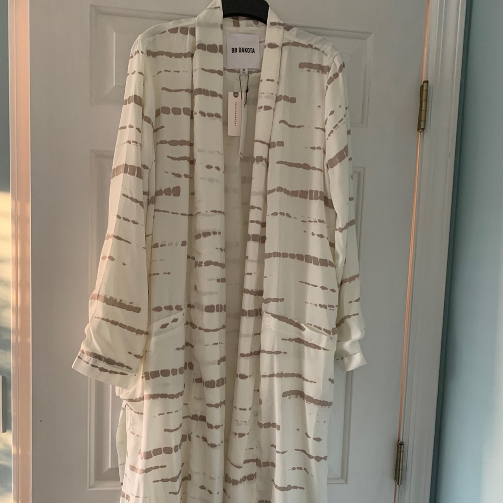 NWT Long Sleeve Silk Duster
